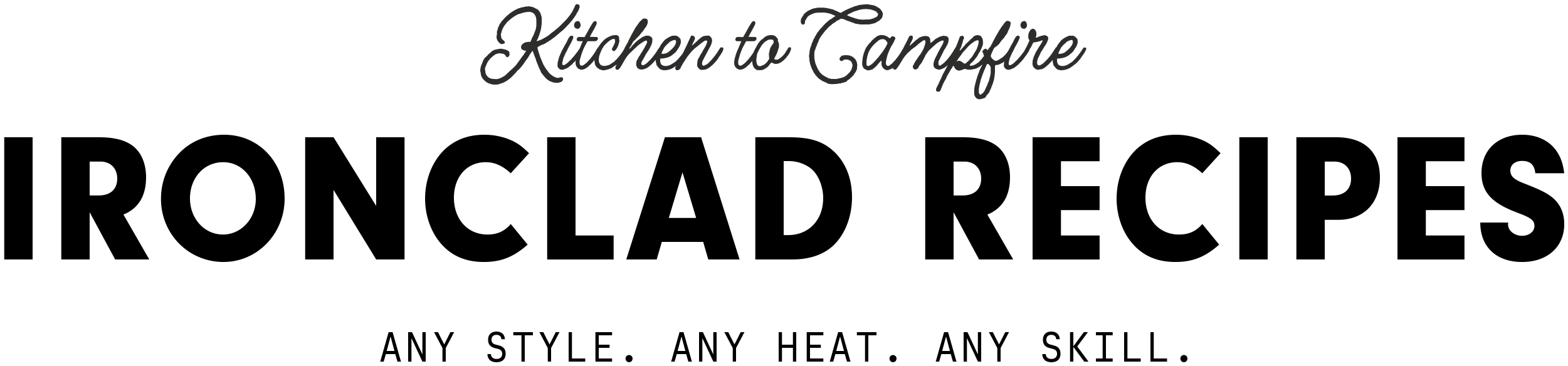 Kitchen to Campfire — Ironclad Recipes. Any style. Any heat. Any skill.